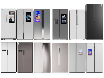 现代双开门电冰箱3d模型 现代双开门电冰箱