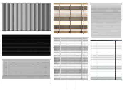 现代百叶窗帘 拉帘 卷帘3d模型 现代百叶窗帘 拉帘 卷帘