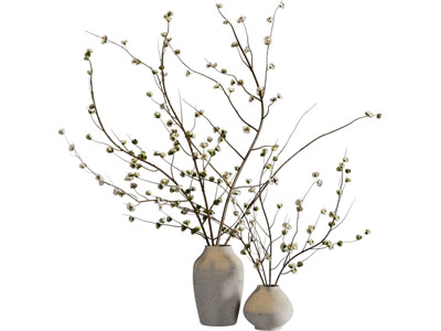 现代陶艺花瓶花卉