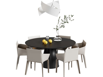 现代餐桌椅组合