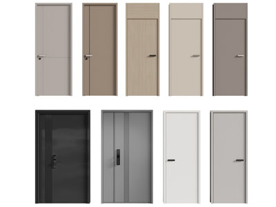 现代实木平开门 子母入户门