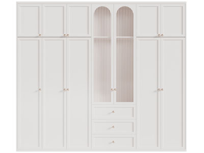 法式衣柜3d模型 法式衣柜