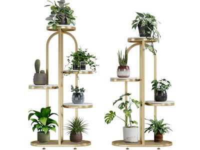 现代轻奢花架 盆景盆栽植物