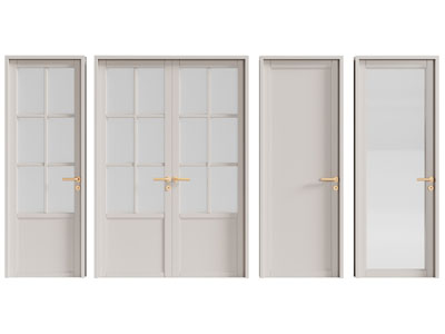 现代玻璃门 木门 平开门 房门