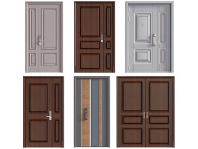 现代子母入户平开门 双开门