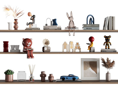 现代书本 雕塑饰品摆件组合