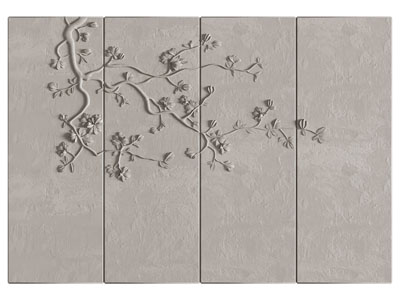 新中式背景墙3d模型 新中式背景墙