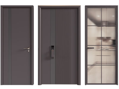 现代入户平开门 玻璃门