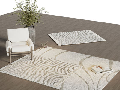 现代长方形地毯3d模型 现代长方形地毯