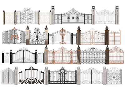 欧式铁艺雕花大门