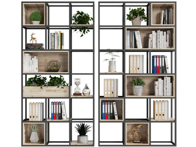 现代开放式书柜 书架