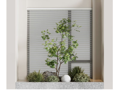 现代室内花草景观园艺小品