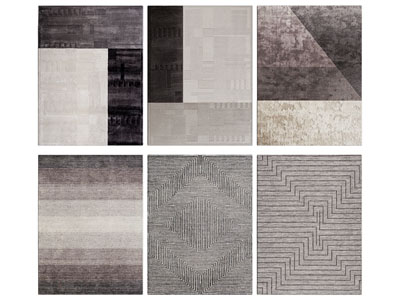 现代长方形地毯3d模型 现代长方形地毯