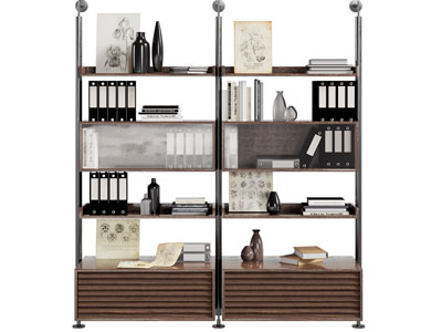 现代开放式书柜 书架