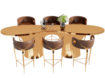 现代轻奢吧台吧椅