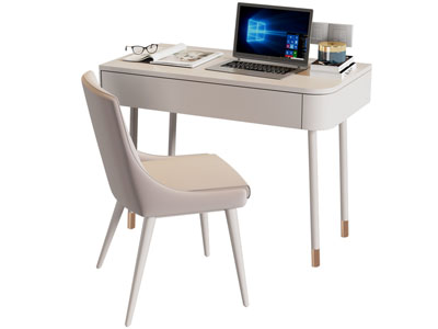 现代书桌椅组合3d模型 现代书桌椅组合