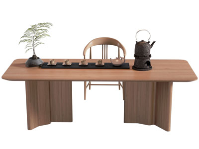 新中式实木茶桌椅组合