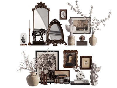 法式装饰品 雕塑摆件组合