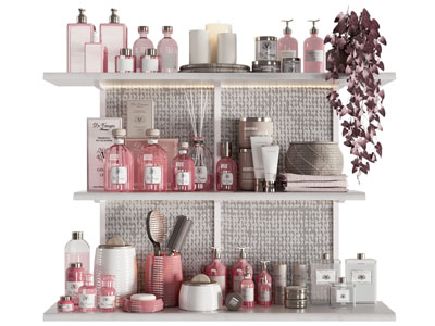 现代化妆品摆件组合