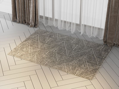 现代长方形地毯3d模型 现代长方形地毯