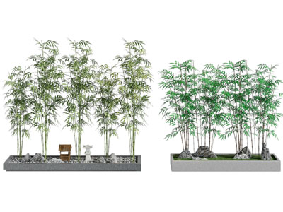 新中式花坛竹子景观园艺小品