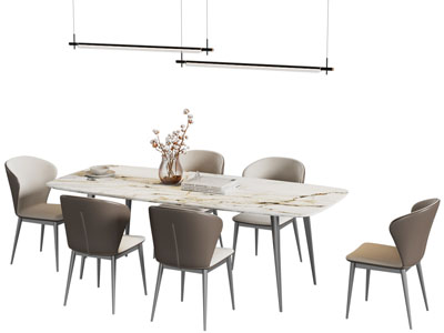 现代餐桌椅组合