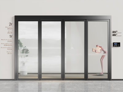 现代办公玻璃大门 感应门