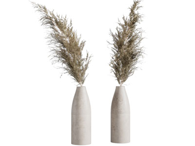 侘寂风花瓶花卉