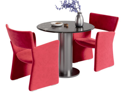 现代休闲餐桌椅组合