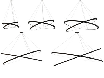 现代金属带状吊灯