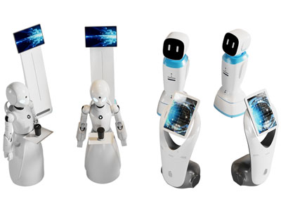 现代智能机器人 查询机3d模型 现代智能机器人 查询机