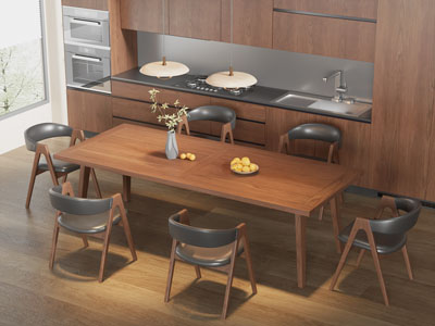 北欧实木餐桌椅组合