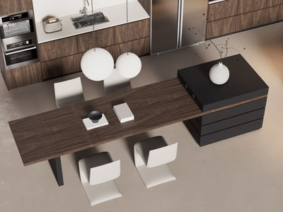 现代实木吧台餐桌椅组合