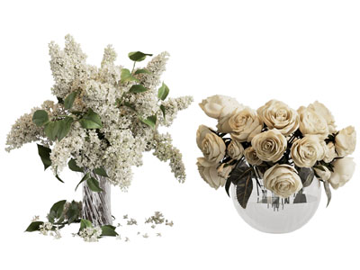 现代花瓶花卉 摆件组合