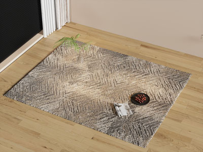 现代长方形地毯3d模型 现代长方形地毯