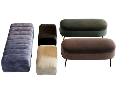 现代布艺沙发凳子