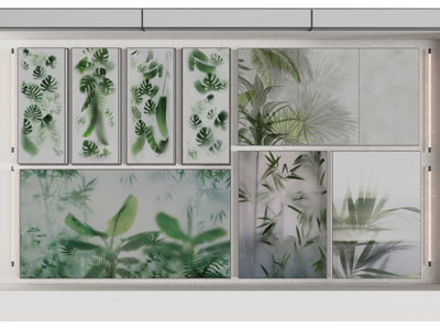 现代植物装饰挂画 广告灯箱3d模型 现代植物装饰挂画 广告灯箱