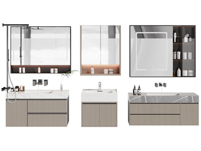 现代洗手台 镜柜