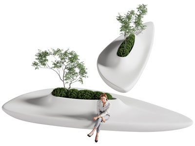 现代花池景观椅子 公共椅子