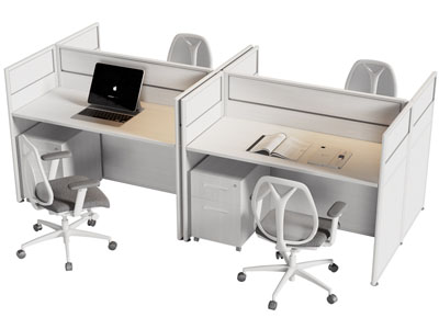 现代办公桌椅组合