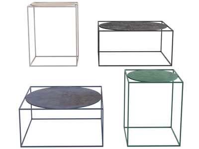 现代方形茶几边几3d模型 现代方形茶几边几