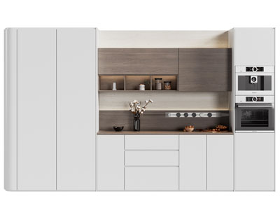 现代实木餐边柜