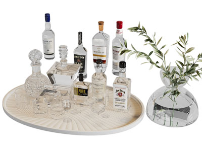 欧式酒瓶酒杯 花瓶花卉