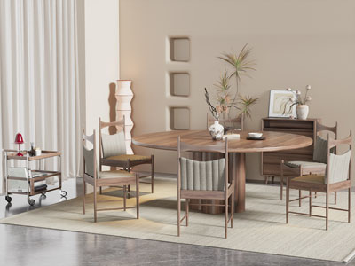 北欧实木餐桌椅组合