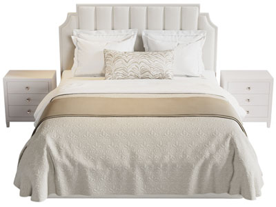 简欧双人床 床头柜