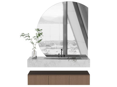 现代洗手台 镜子