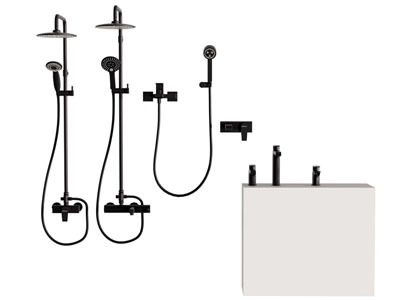现代金属淋浴花洒