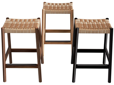 现代藤编凳子