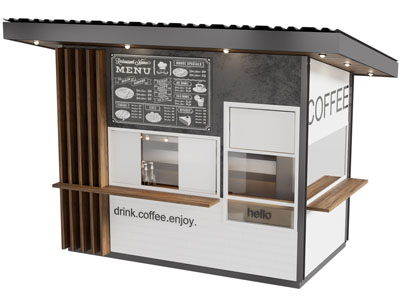 现代咖啡店 门头