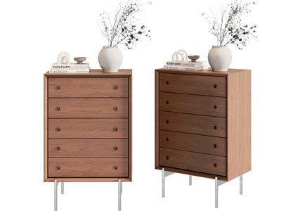 现代实木床头柜 斗柜